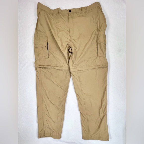 MAGELLAN OUTDOORS Men's Fishing Gear Tan Convertible Zip Up Cargo Pants Size 2XL - Picture 1 of 14
